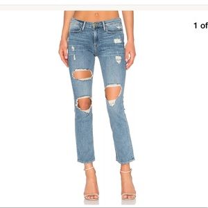 Frame denim Le High Straight Distressed in le debs